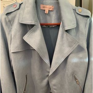 Women’s lightweight stylish jacket~waist length~M~Philosophy~Lt blue